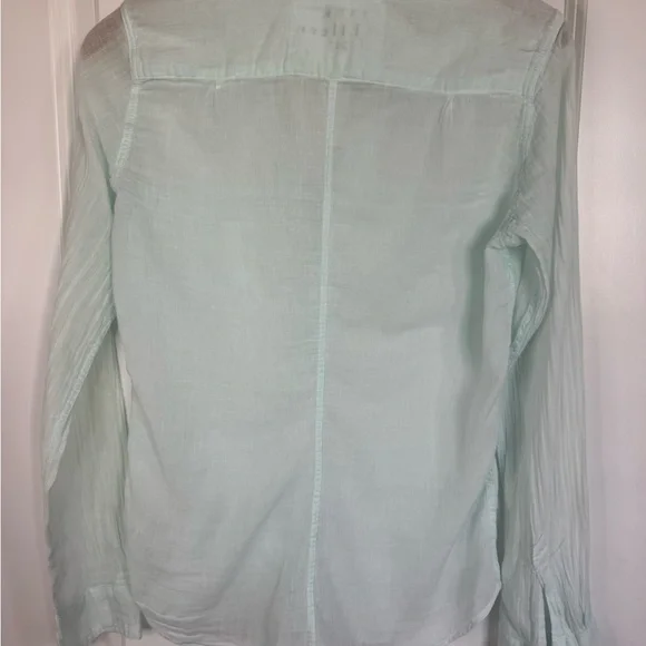 Frank & Eileen Barry Button Down Shirt Mint Green Lightweight 100% Cotton Small - Picture 6 of 13